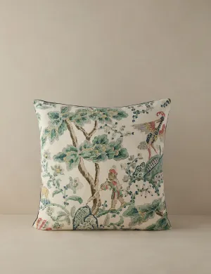 Kelmscott / Aurora Linen Pillow by Scalamandre