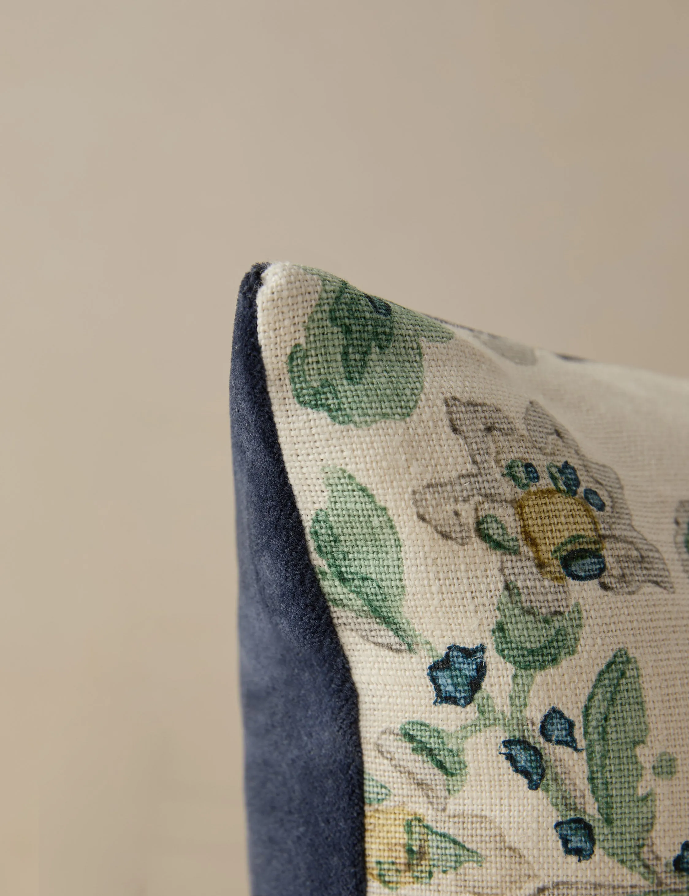 Kelmscott / Aurora Linen Pillow by Scalamandre