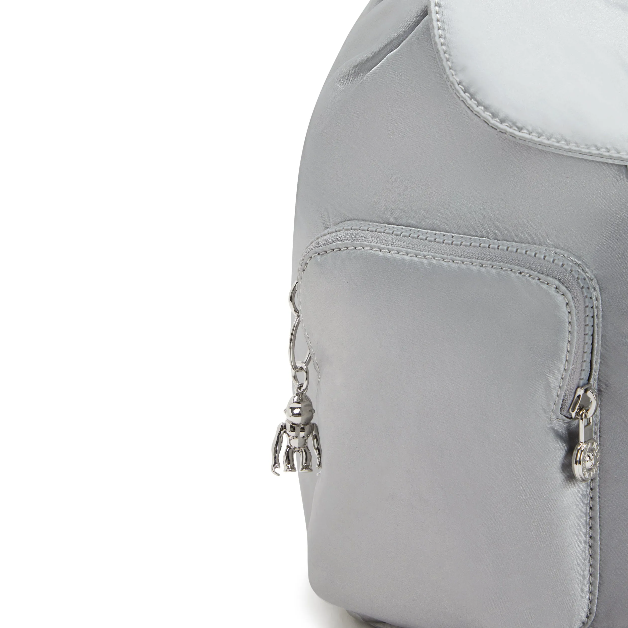 Kipling Anto S Silver Glam Small Drawstring Backpack C2I7751-K2E