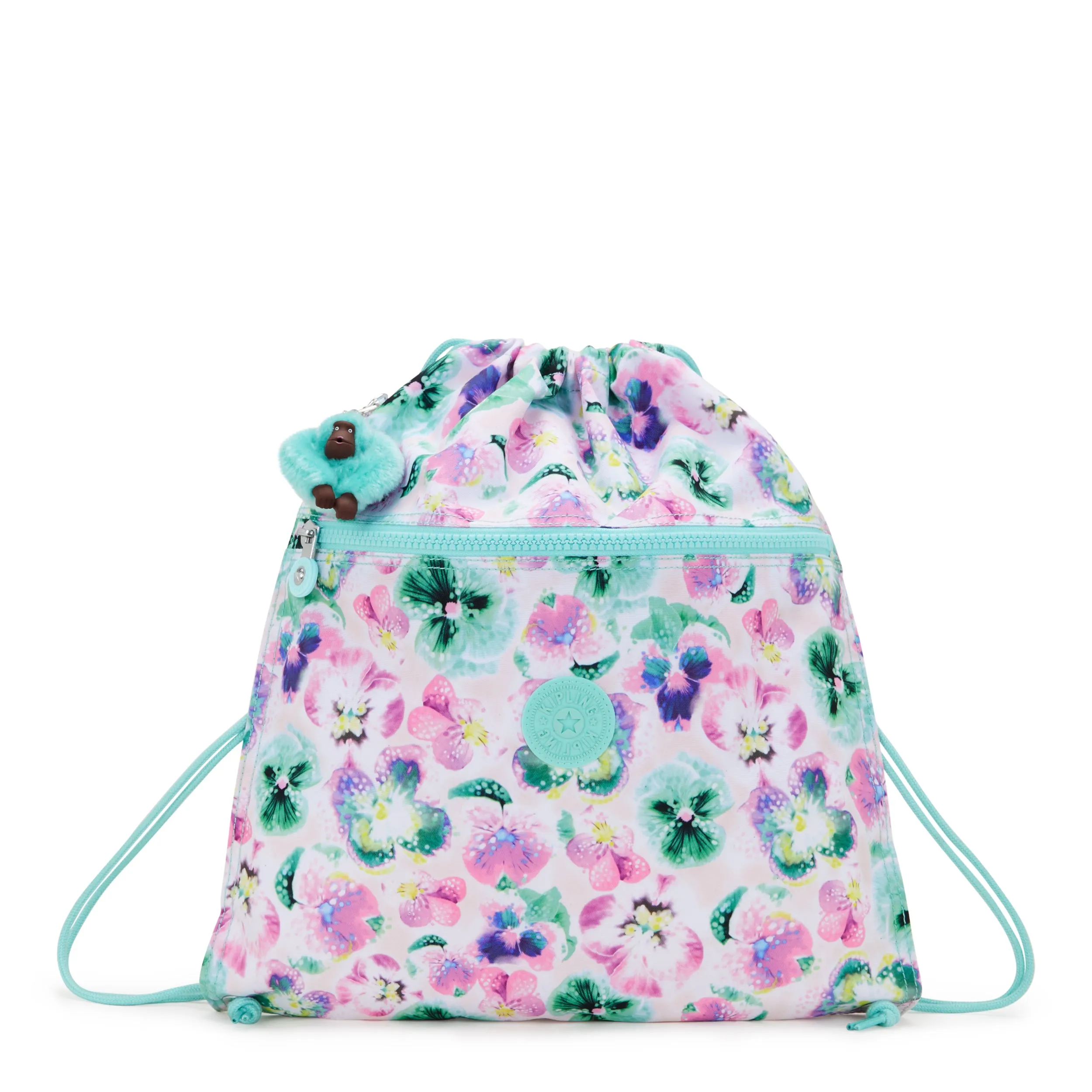 Kipling Supertaboo Aqua Blossom Medium Backpack C2I5637-7EC