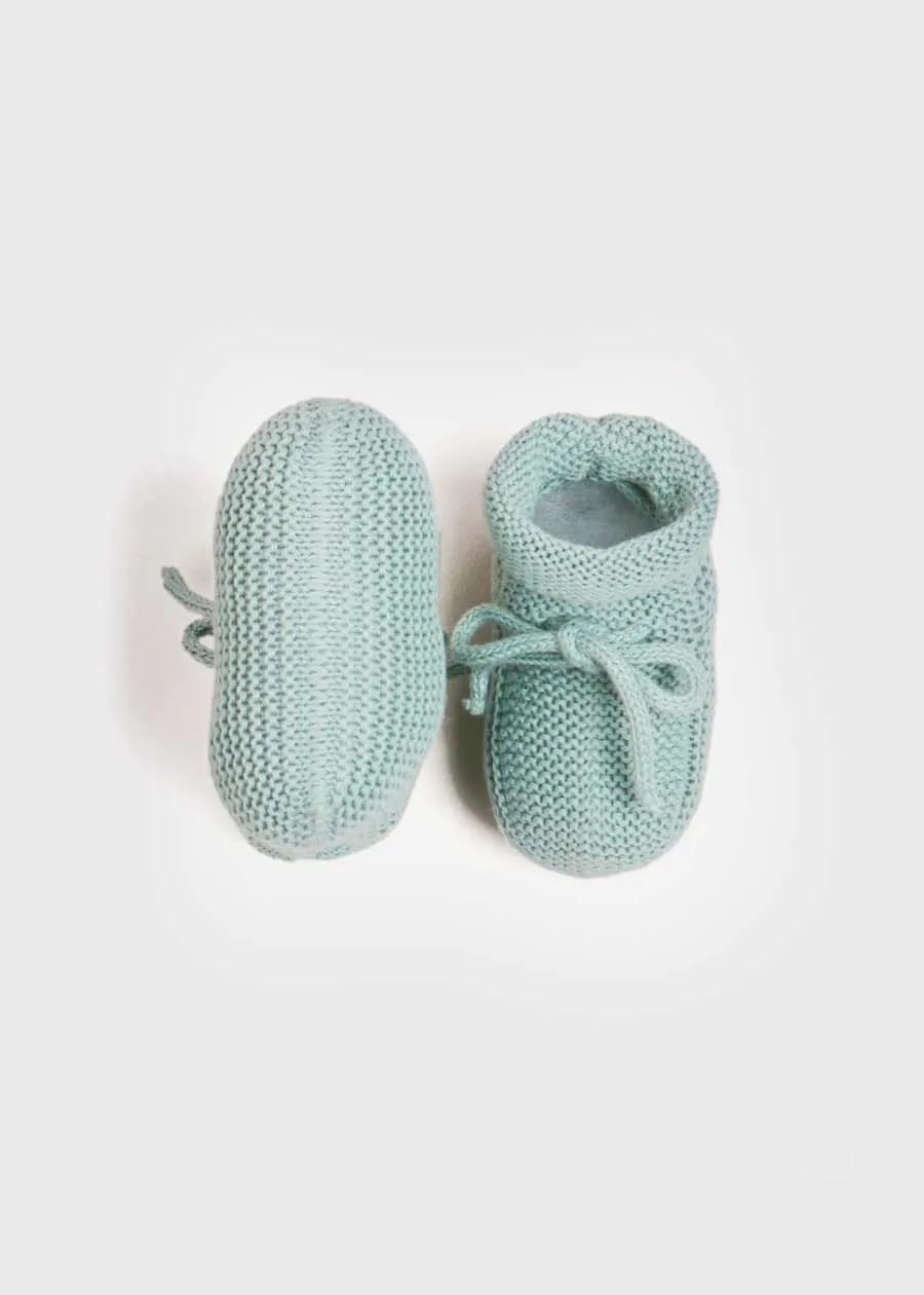 Knitted Booties in Green