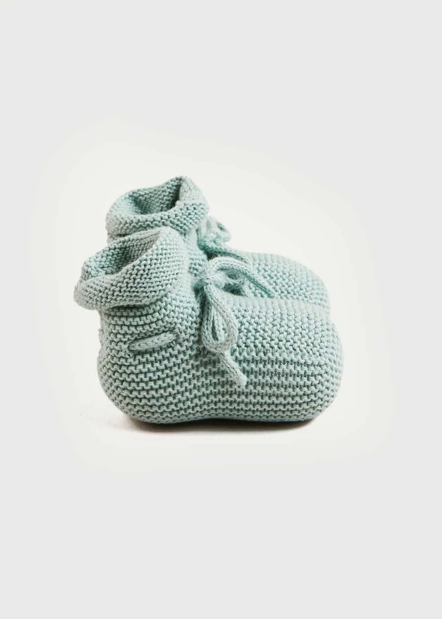 Knitted Booties in Green