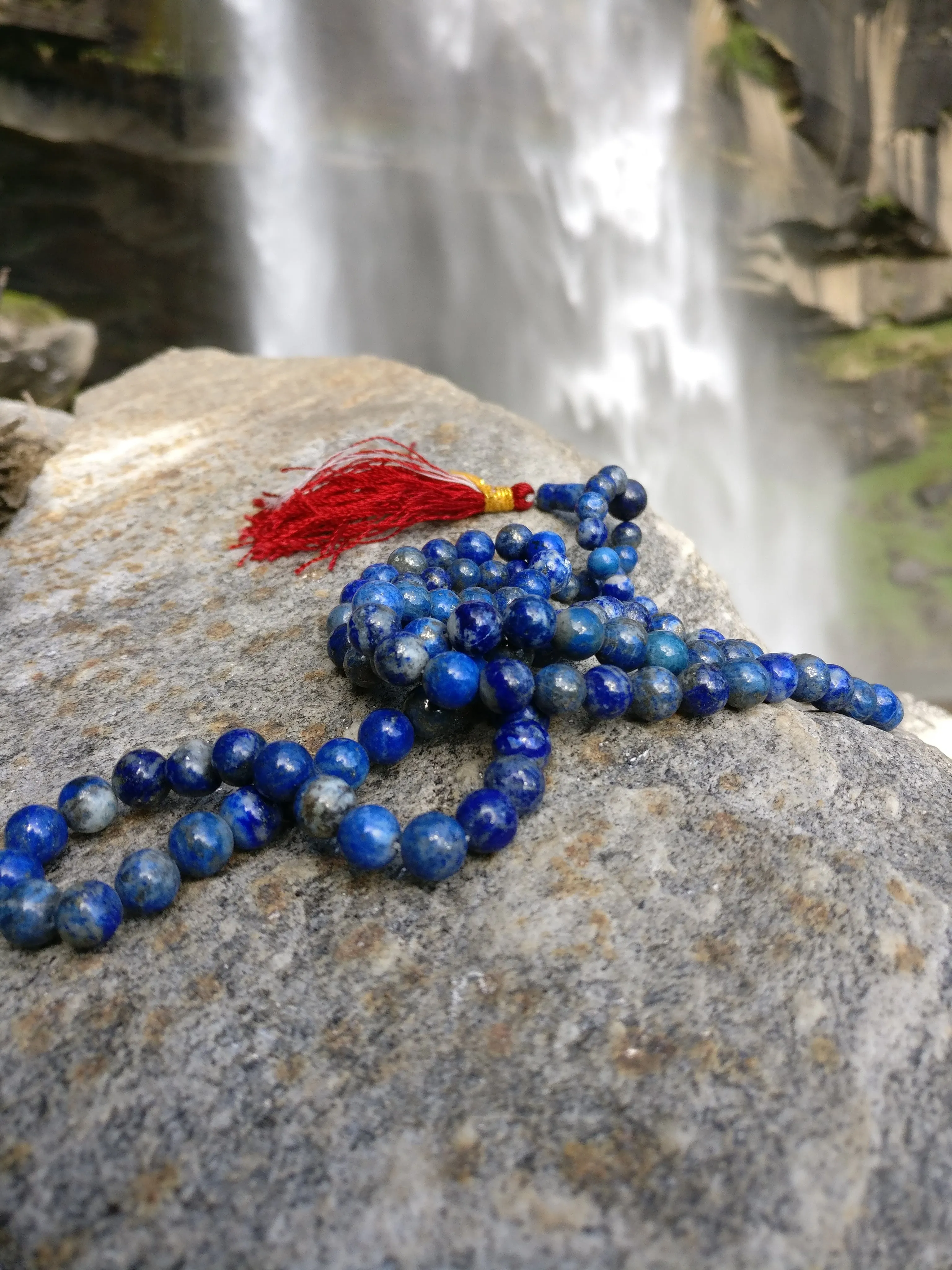 Lapis gemstone 108 prayer beads