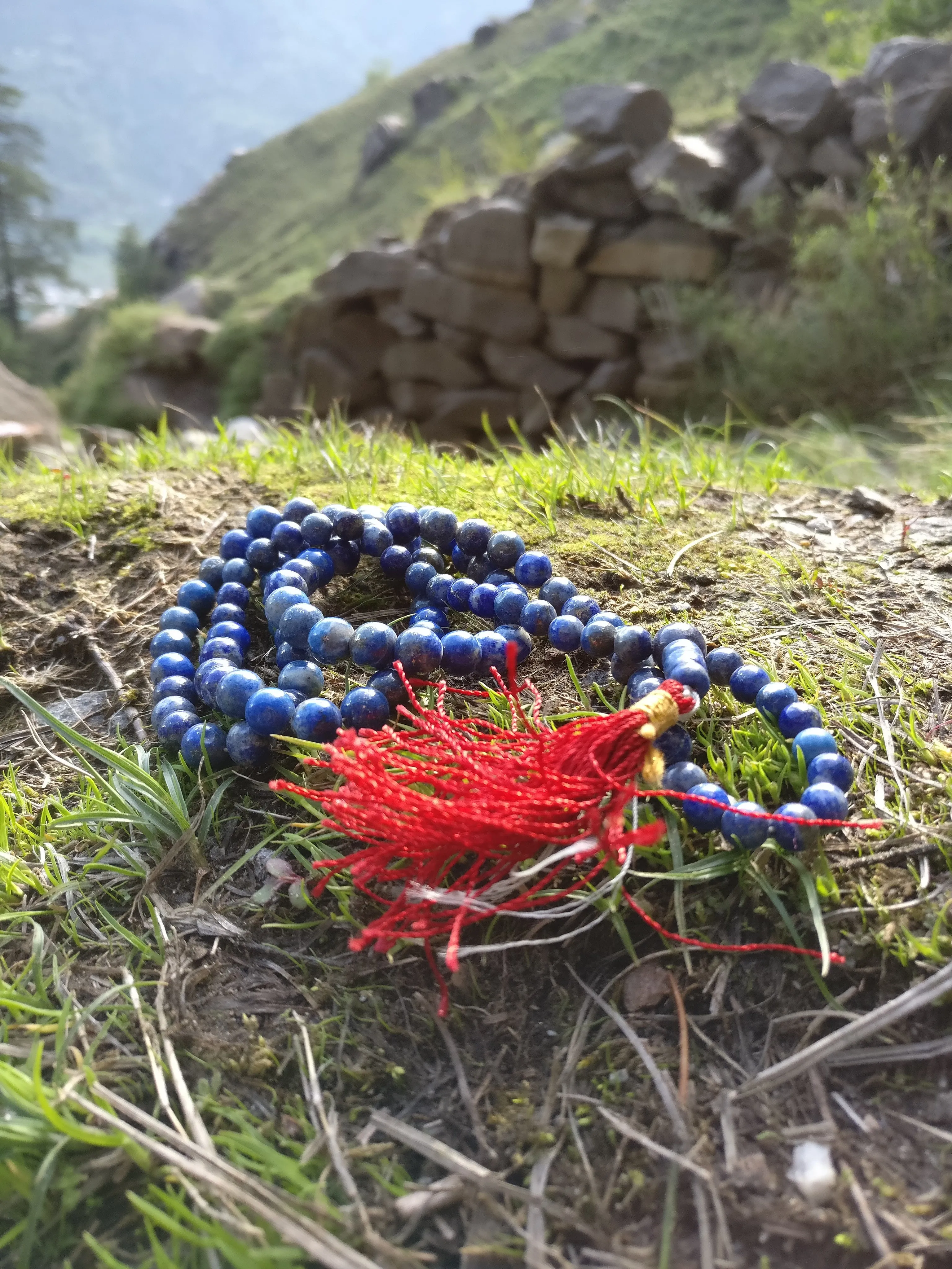 Lapis gemstone 108 prayer beads