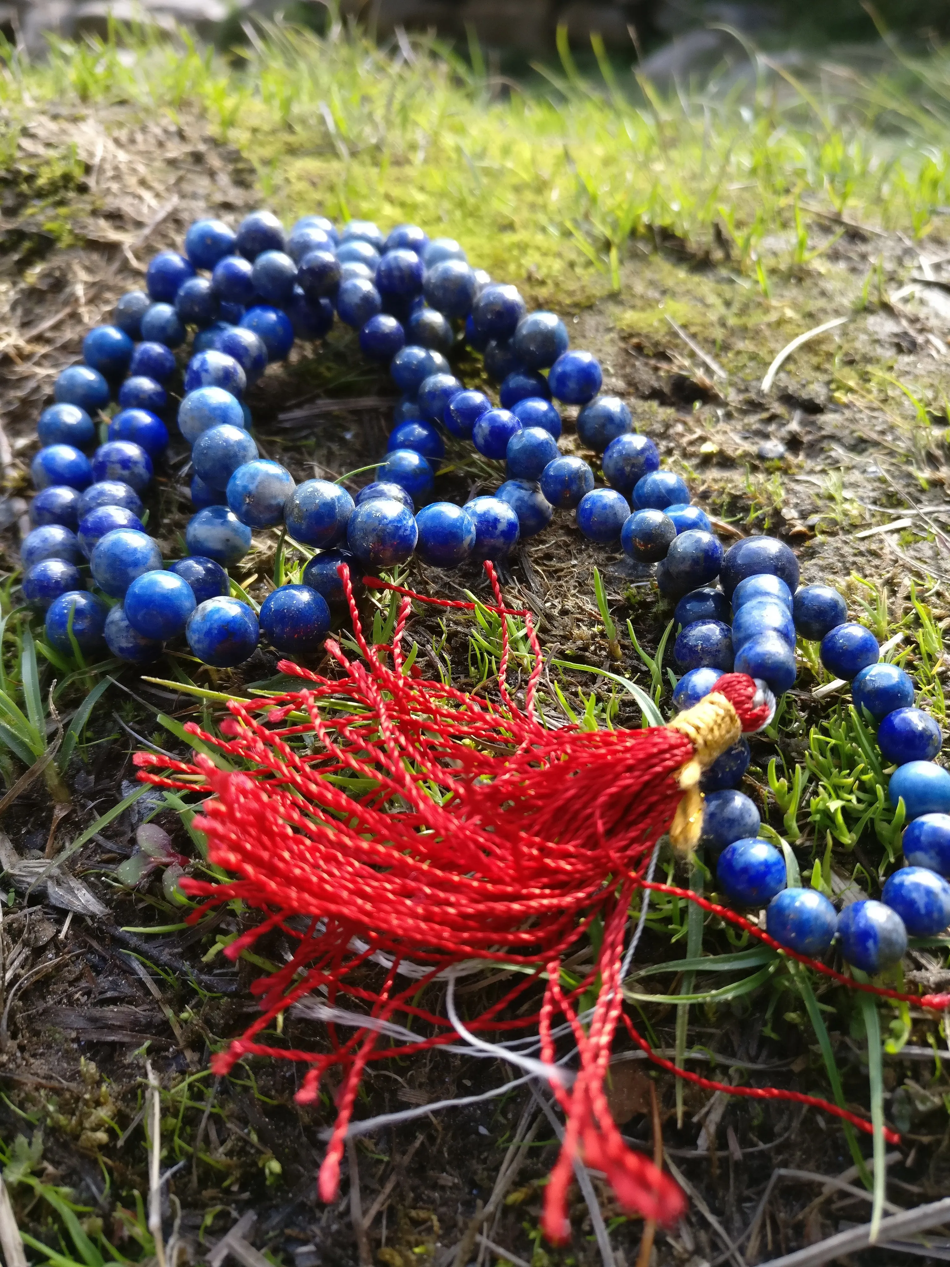 Lapis gemstone 108 prayer beads