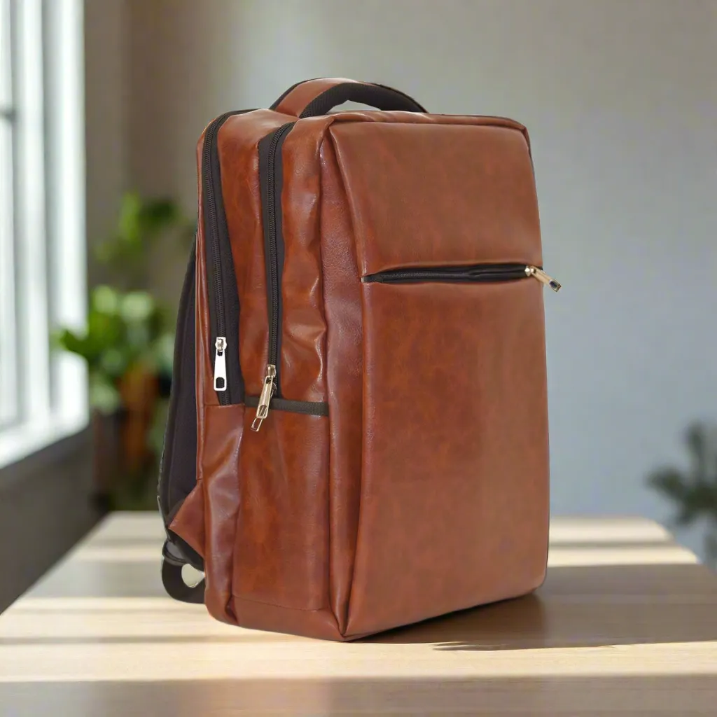 LAPTOP BAG BROWN (PU Leather)