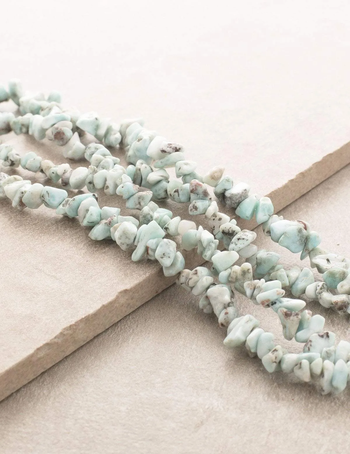 Larimar Gemstone Chip Necklace