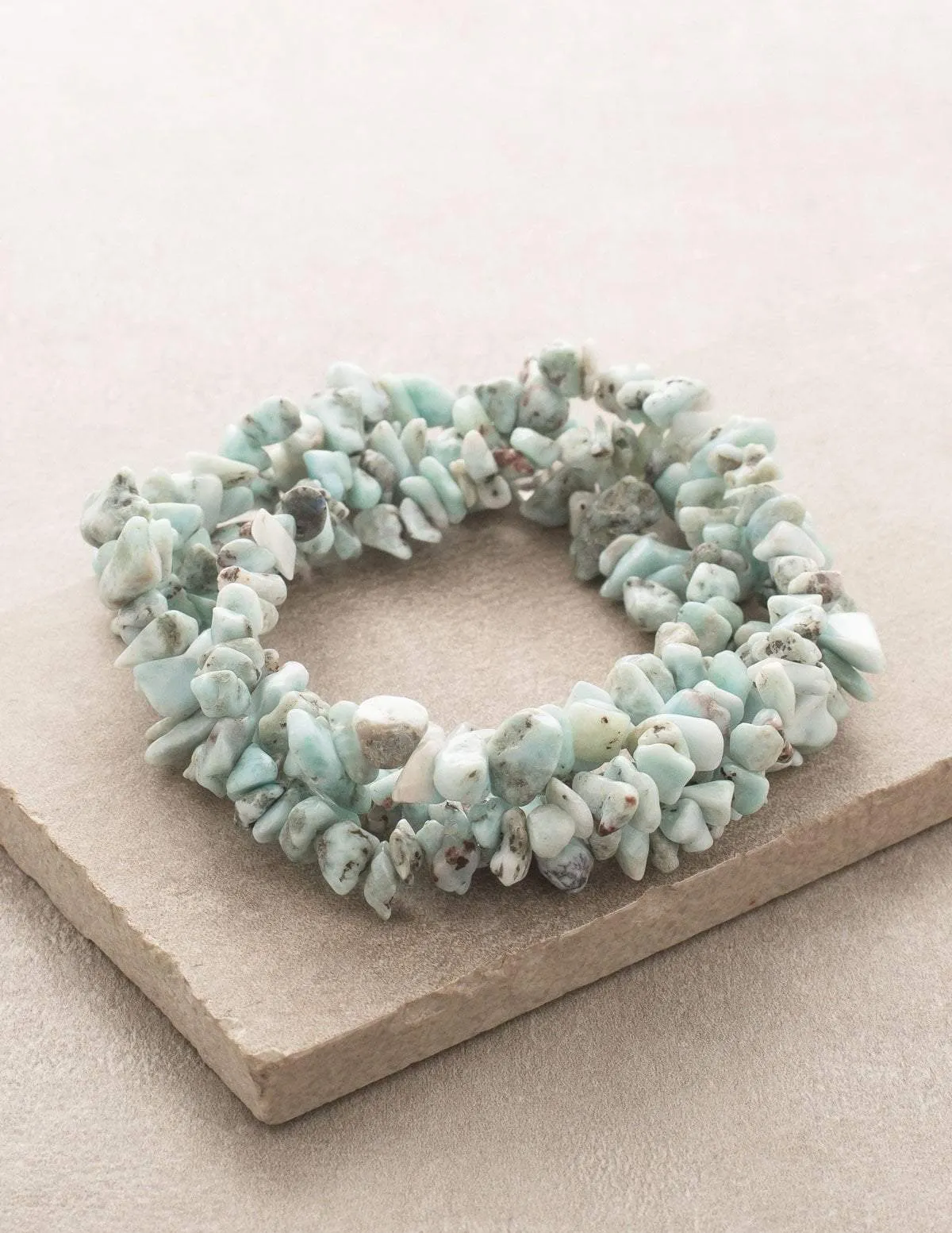 Larimar Gemstone Chip Necklace