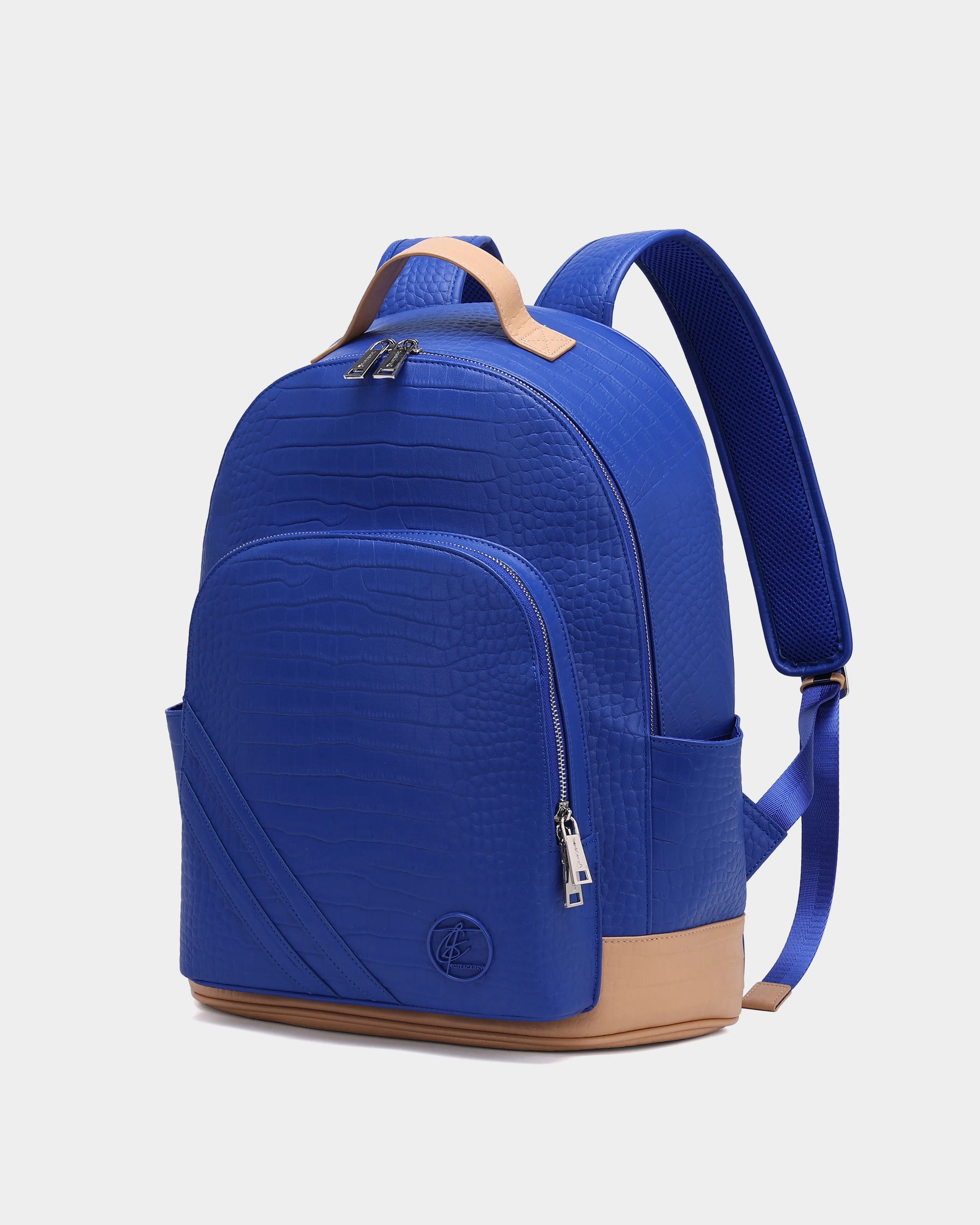 Leather Backpack in Blue