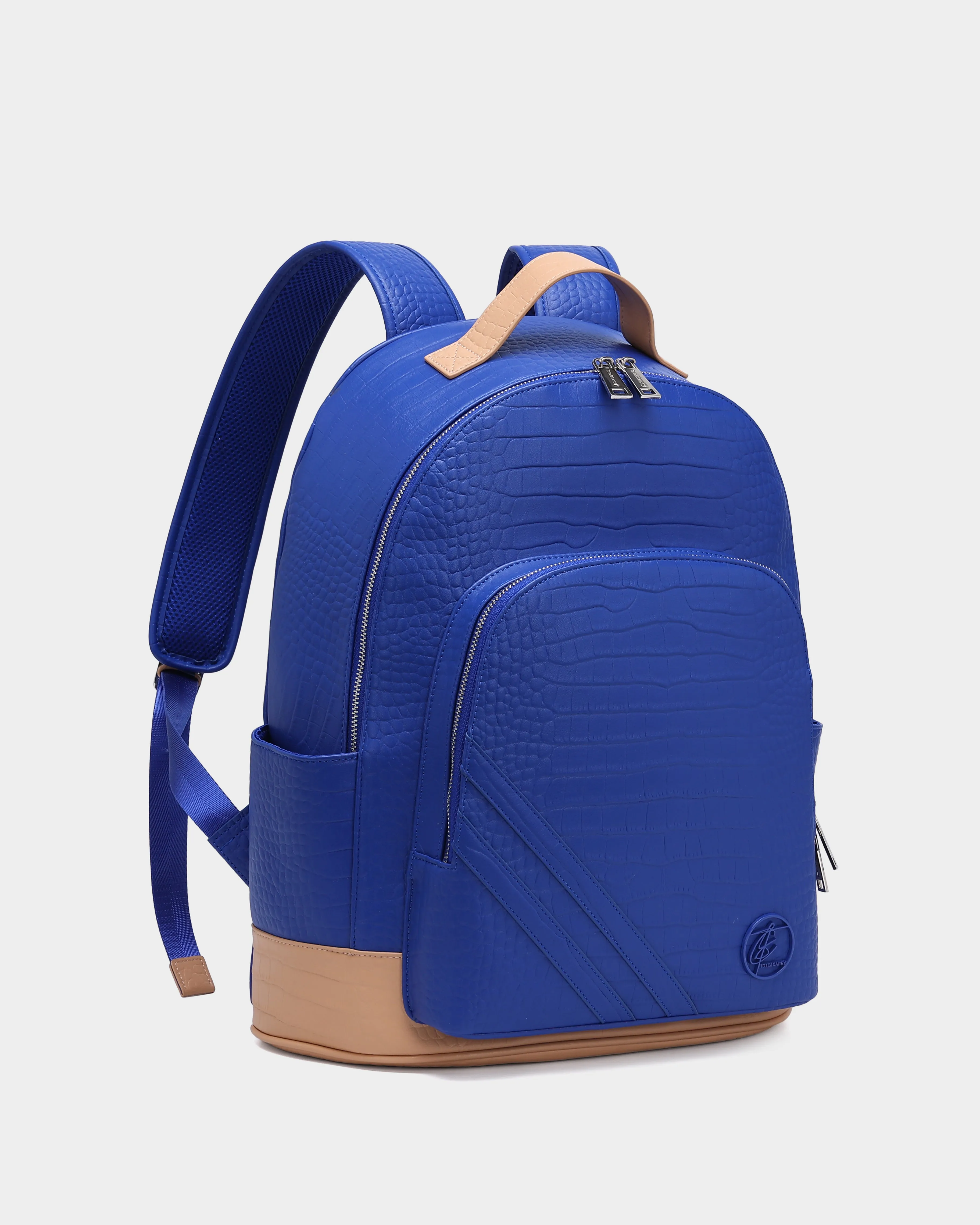 Leather Backpack in Blue