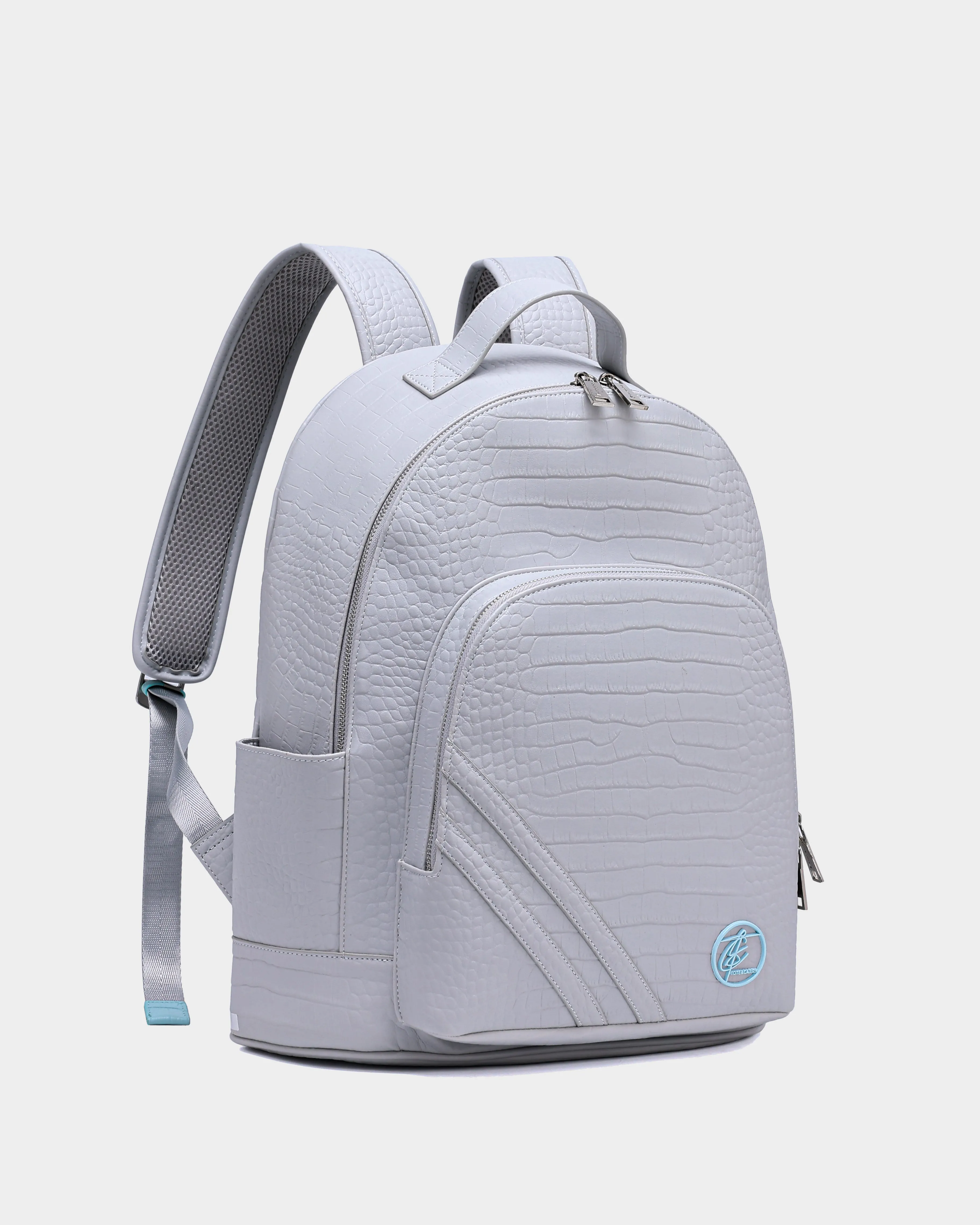 Leather Backpack in Grey