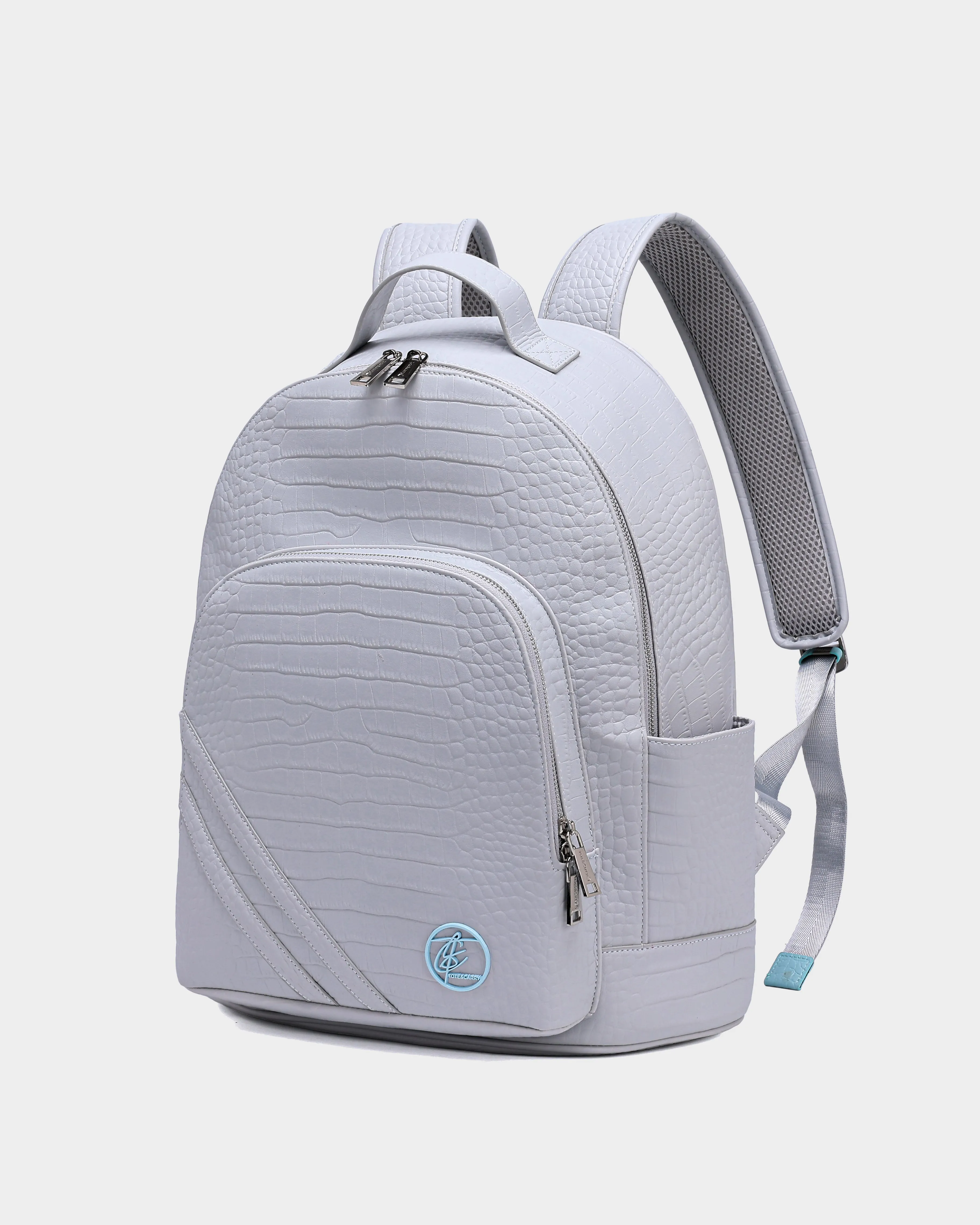 Leather Backpack in Grey