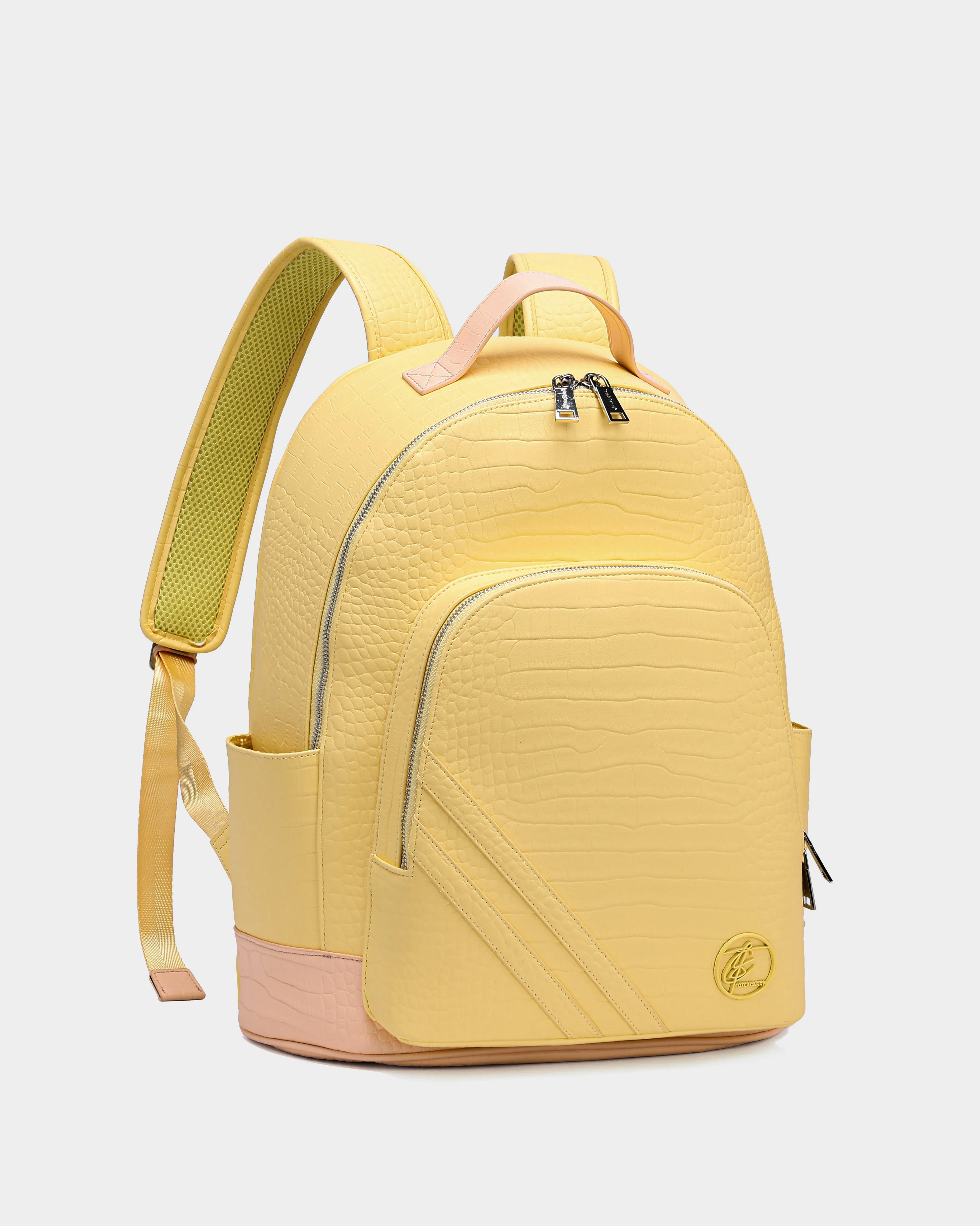 Leather Backpack in Yellow