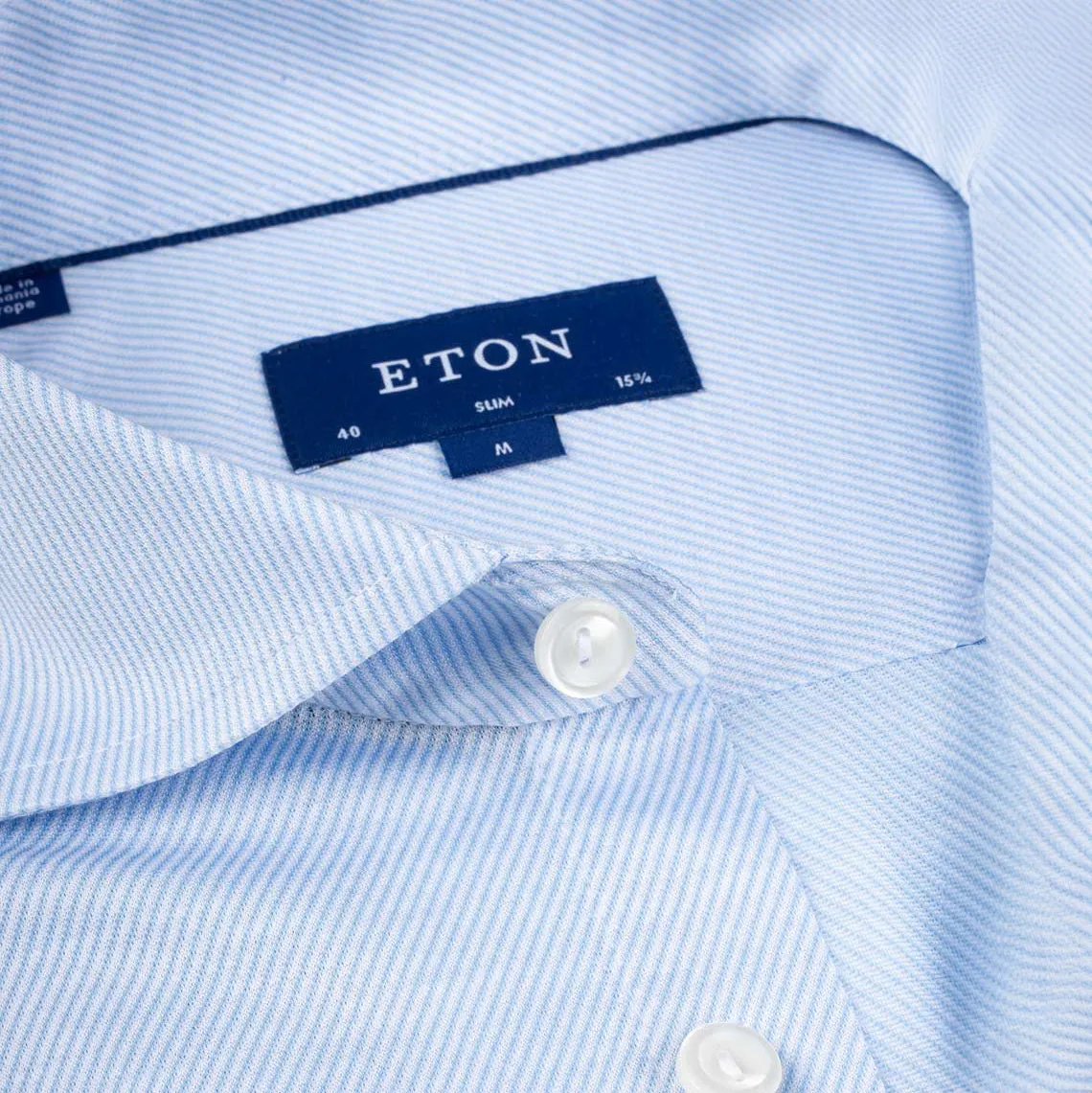 Light Blue King Knit Slim Fit Shirt - ETON