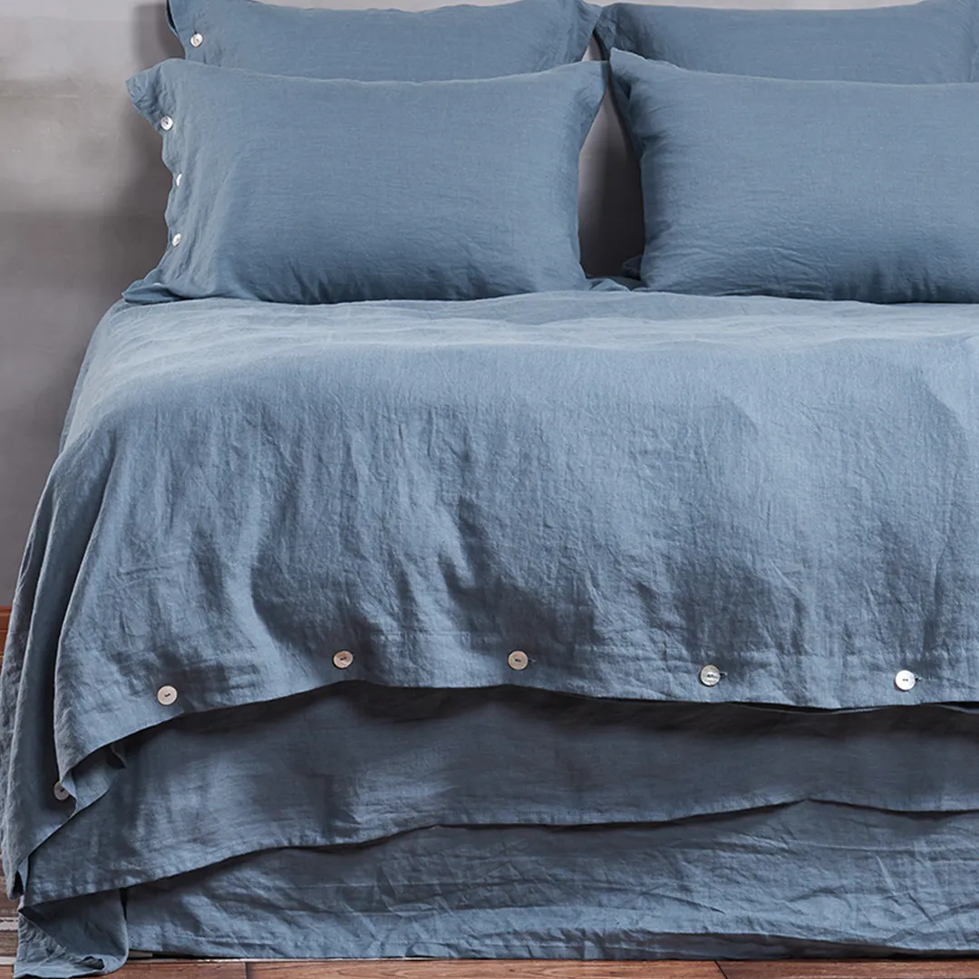 Linen Duvet Cover French Blue