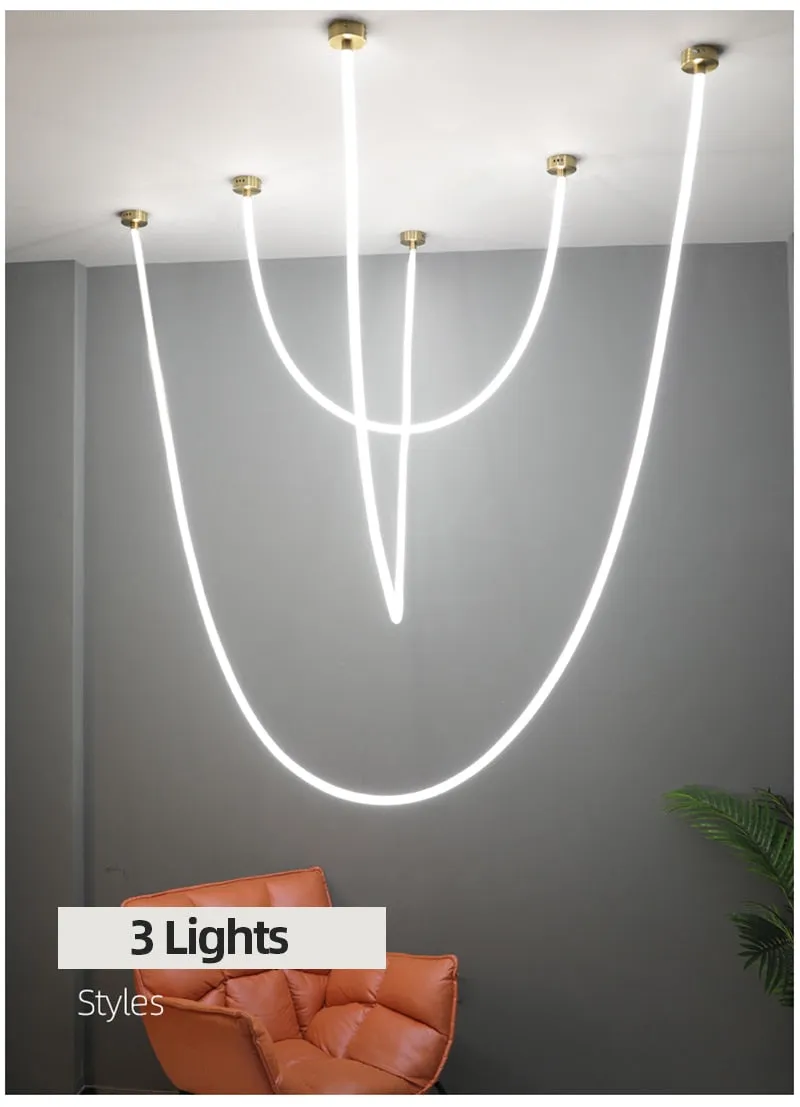 LON Lanee - Modern LED Chandelier Silicone Lamps 360-degree Light