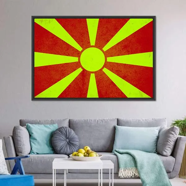 Macedonia Flag Canvas Wall Art