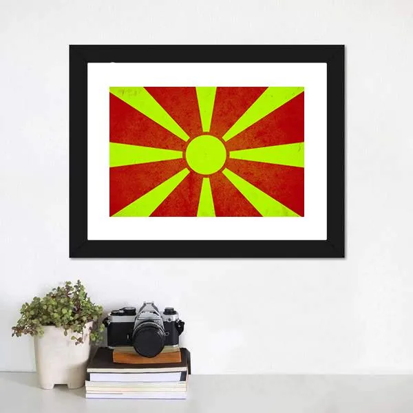 Macedonia Flag Canvas Wall Art