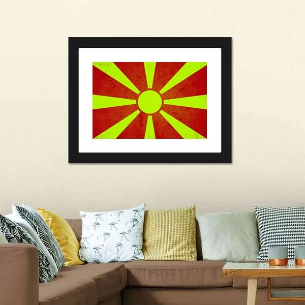 Macedonia Flag Canvas Wall Art