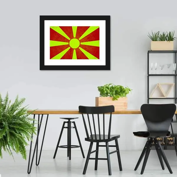 Macedonia Flag Canvas Wall Art