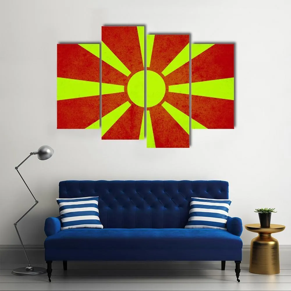 Macedonia Flag Canvas Wall Art