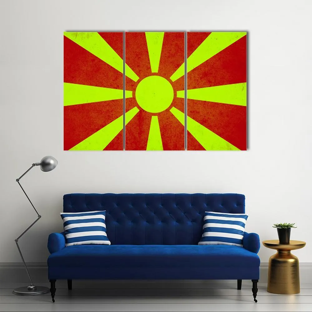 Macedonia Flag Canvas Wall Art