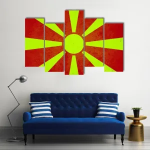 Macedonia Flag Canvas Wall Art