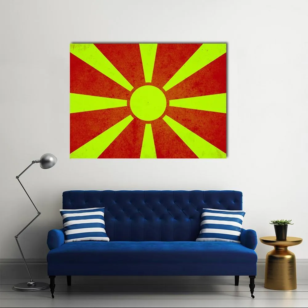 Macedonia Flag Canvas Wall Art