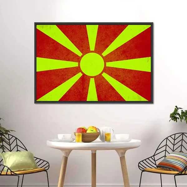 Macedonia Flag Canvas Wall Art