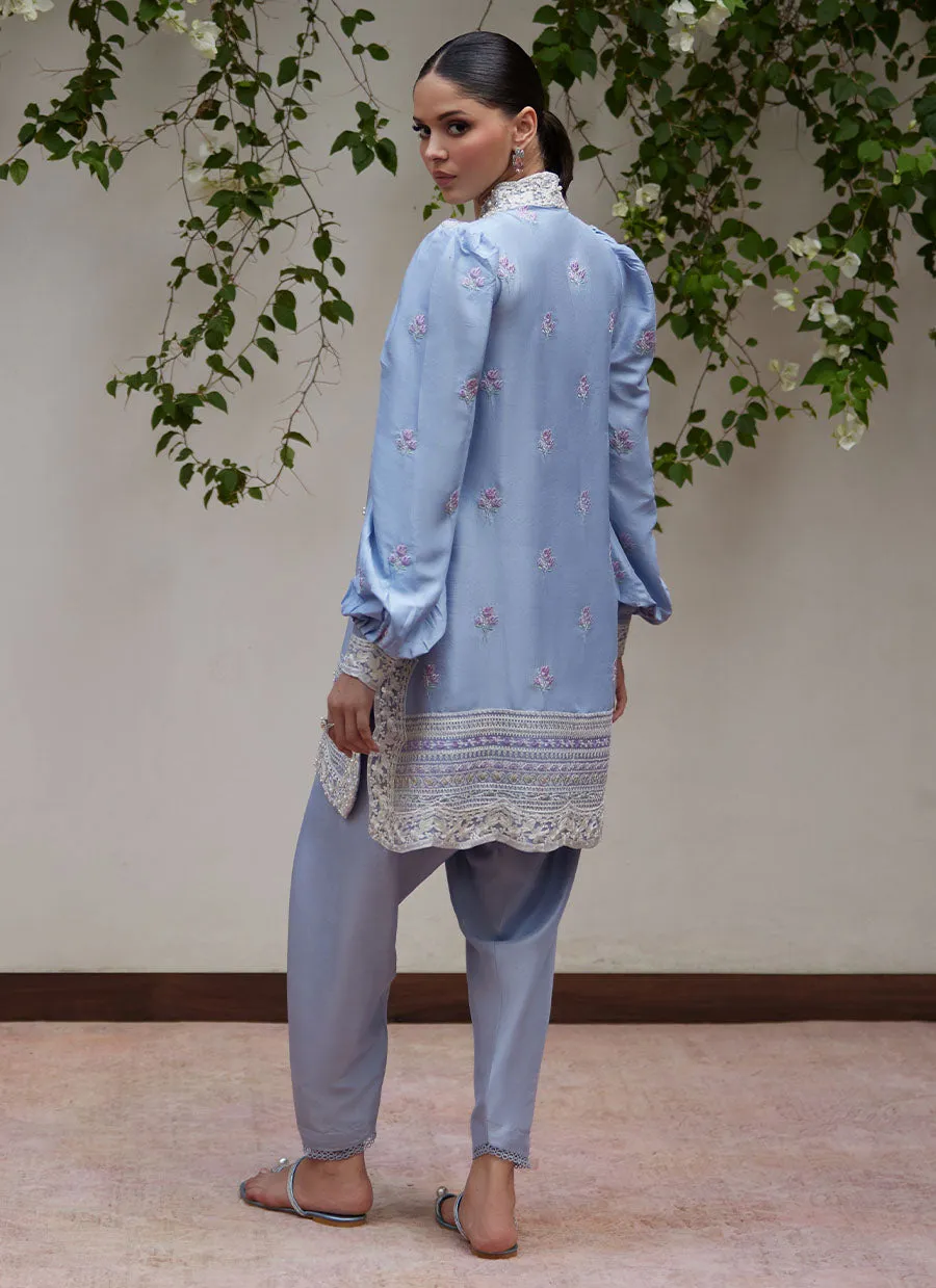 Marat Periwinkle Embroidered Jacket