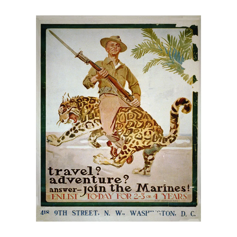 Marine Adventure - 8 x 10 Vintage Canvas Print