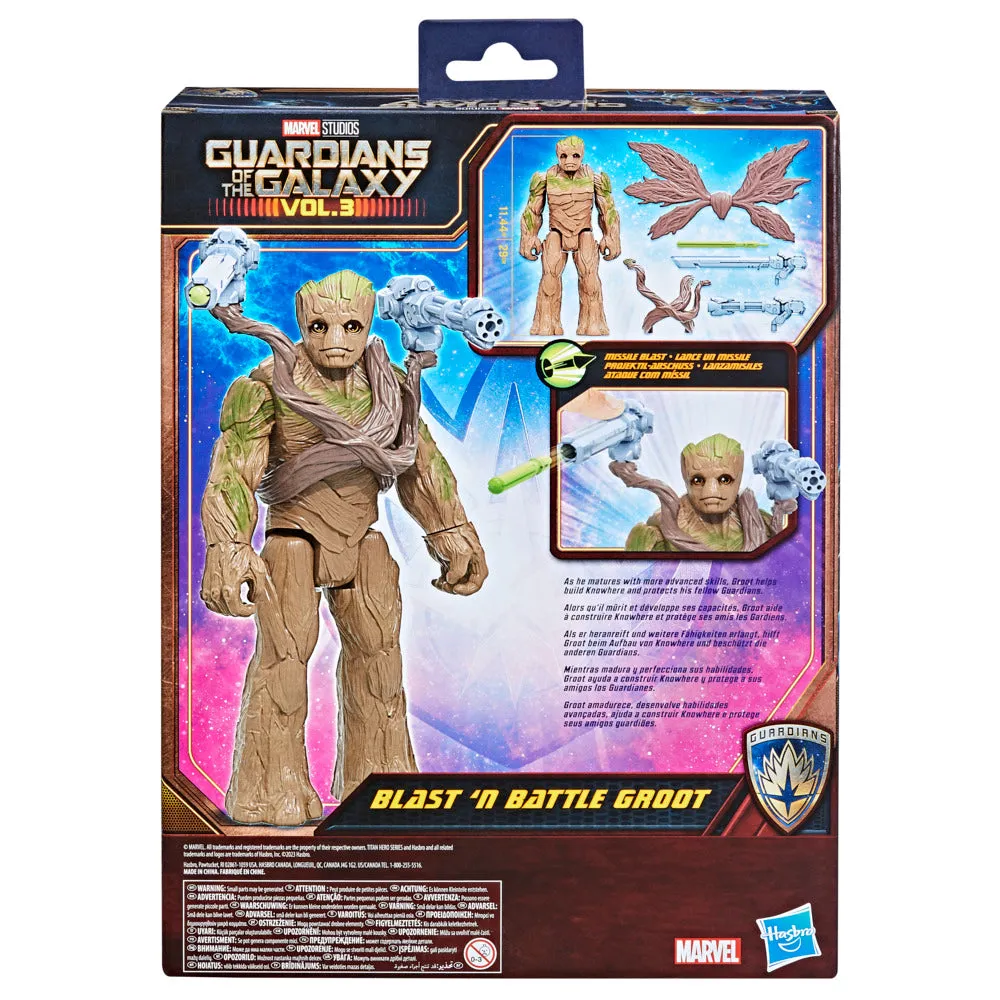 Marvel Guardians Of The Galaxy Vol.3 Titan Hero Series Figure Blast 'N Battle Groot