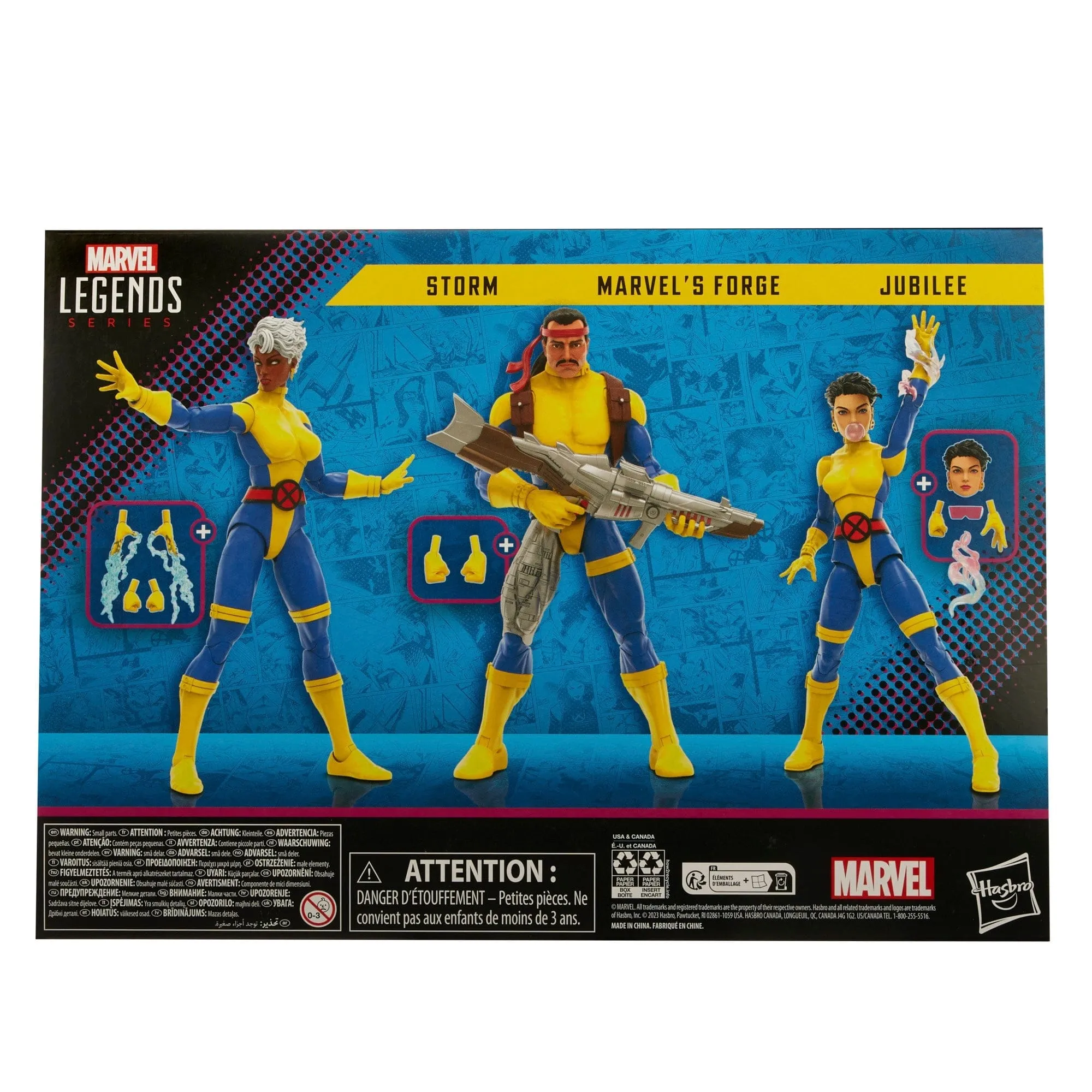 Marvel Legends Series X-Men 60th Anniversary Forge, Storm, & Jubilee Action Figure 3-Pack