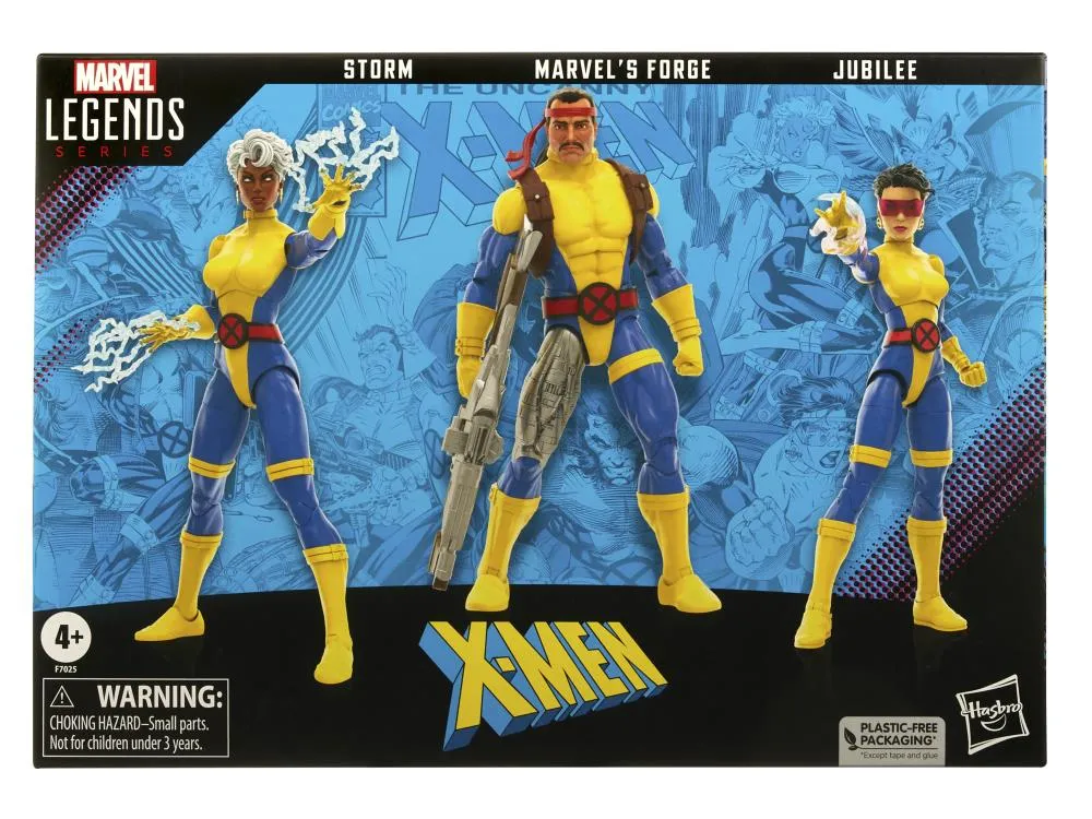 Marvel Legends The Uncanny X-Men 60th Anniversary Forge, Storm, and Jubilee 3 Pack Action Figure