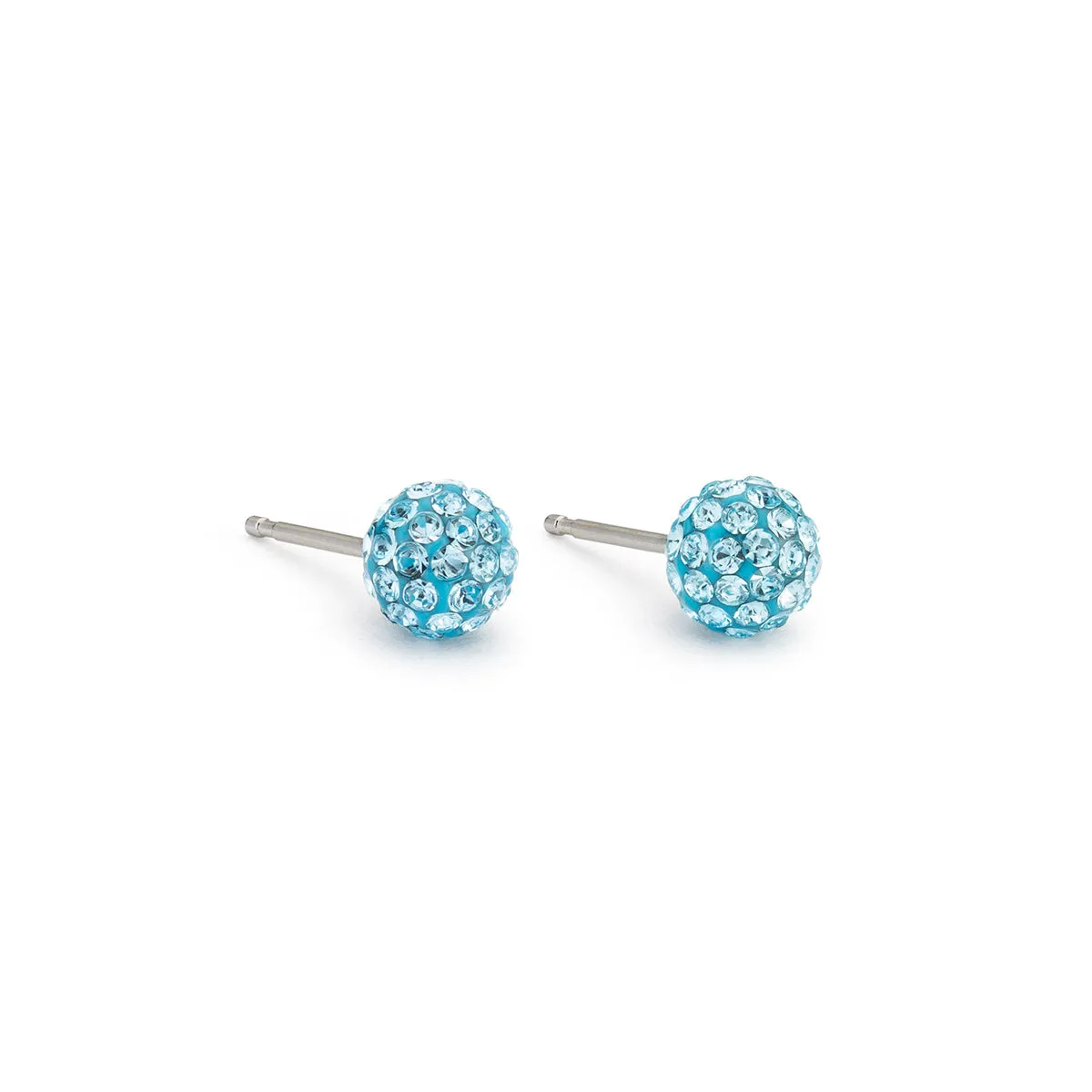 Medium Aqua Pave Earrings