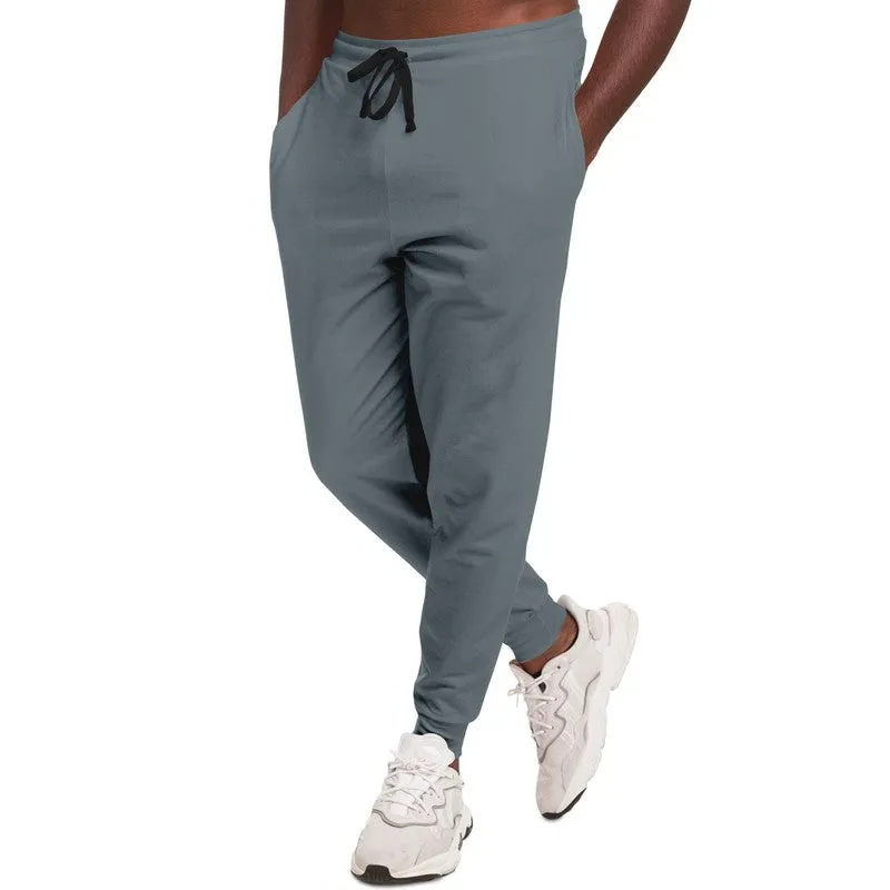 Medium Dark Cyan Gray Joggers | Unisex | with PLUS sizes | Medium Dark Pale Cyan Gray | C10M0Y0K60