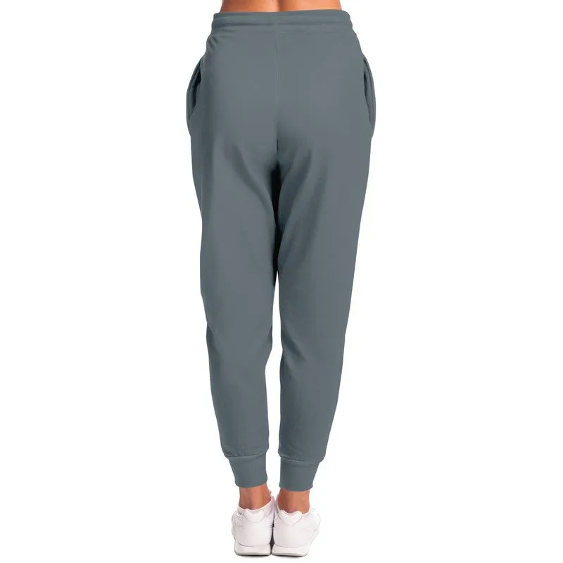 Medium Dark Cyan Gray Joggers | Unisex | with PLUS sizes | Medium Dark Pale Cyan Gray | C10M0Y0K60