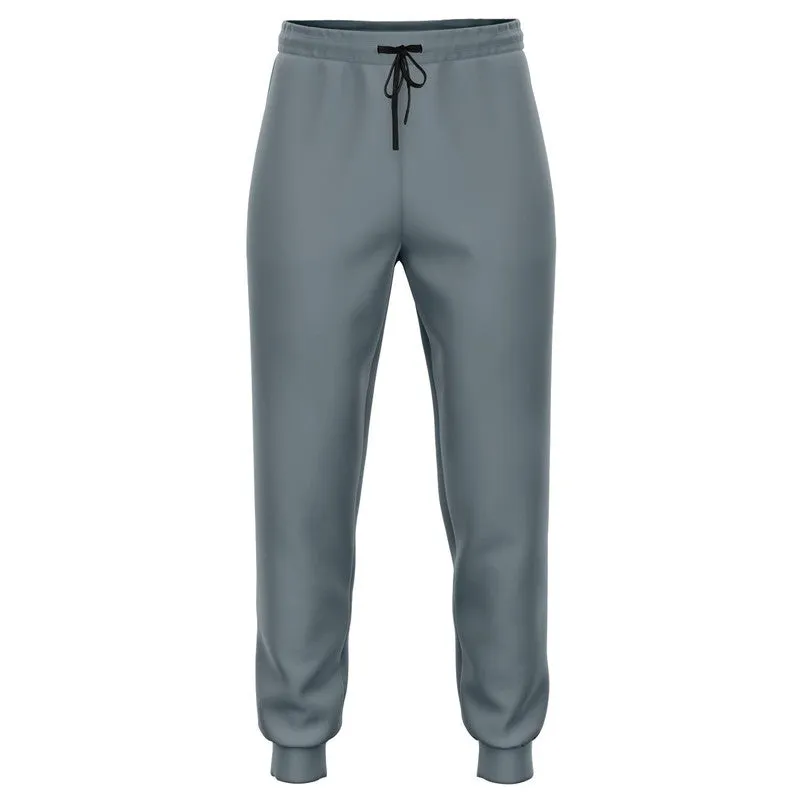 Medium Dark Cyan Gray Joggers | Unisex | with PLUS sizes | Medium Dark Pale Cyan Gray | C10M0Y0K60