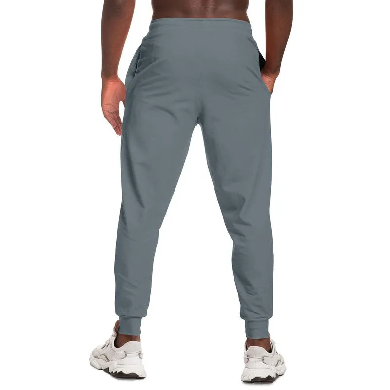 Medium Dark Cyan Gray Joggers | Unisex | with PLUS sizes | Medium Dark Pale Cyan Gray | C10M0Y0K60