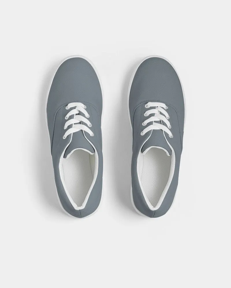 Medium Dark Cyan Gray Women's Canvas Sneakers | Women's | Medium Dark Pale Cyan Gray | C10M0Y0K60