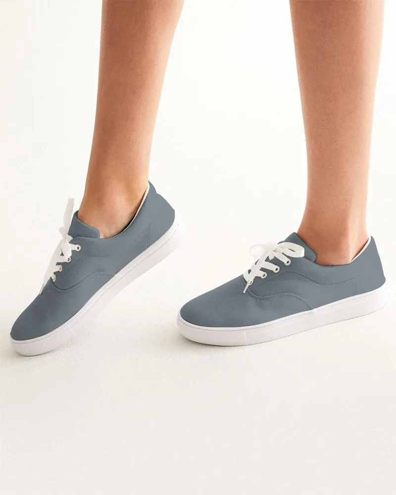 Medium Dark Cyan Gray Women's Canvas Sneakers | Women's | Medium Dark Pale Cyan Gray | C10M0Y0K60