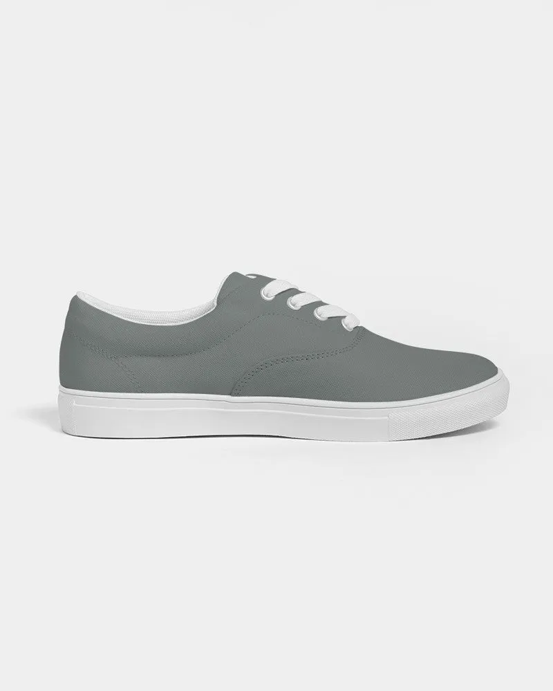 Medium Dark Green Gray Men's Canvas Sneakers | Men's | Medium Dark Pale Green Gray | C10M0Y10K60