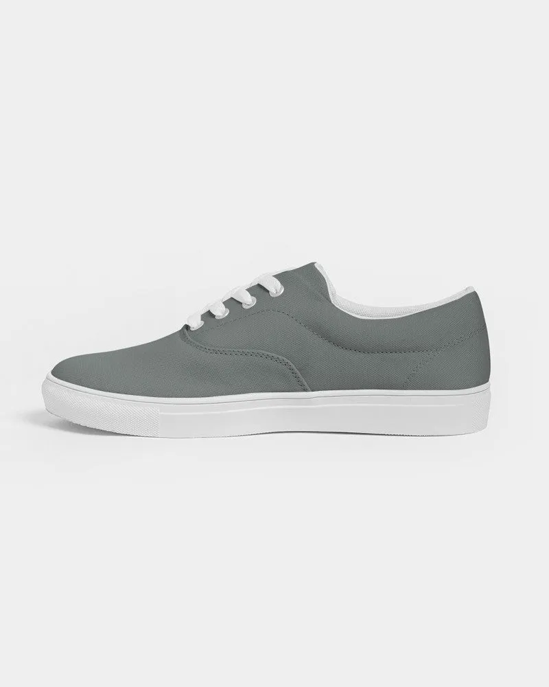 Medium Dark Green Gray Men's Canvas Sneakers | Men's | Medium Dark Pale Green Gray | C10M0Y10K60