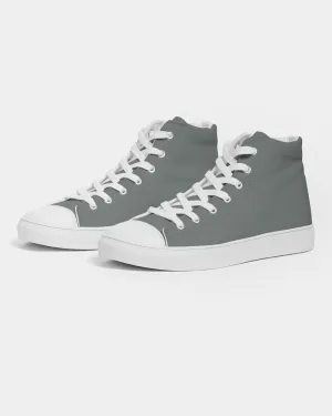 Medium Dark Green Gray Men's High-top Canvas Sneakers | Men's | Medium Dark Pale Green Gray | C10M0Y10K60