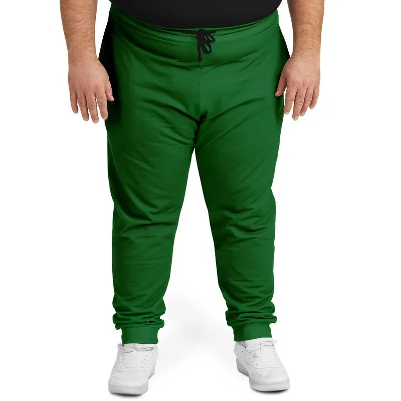 Medium Dark Green Joggers | Unisex | with PLUS sizes | Medium Dark Pure Green | C75M0Y100K60