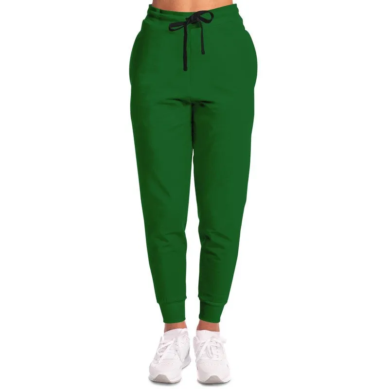 Medium Dark Green Joggers | Unisex | with PLUS sizes | Medium Dark Pure Green | C75M0Y100K60