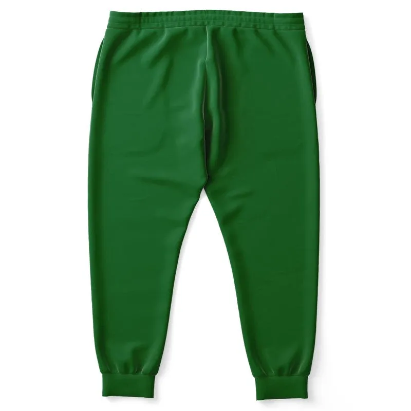 Medium Dark Green Joggers | Unisex | with PLUS sizes | Medium Dark Pure Green | C75M0Y100K60