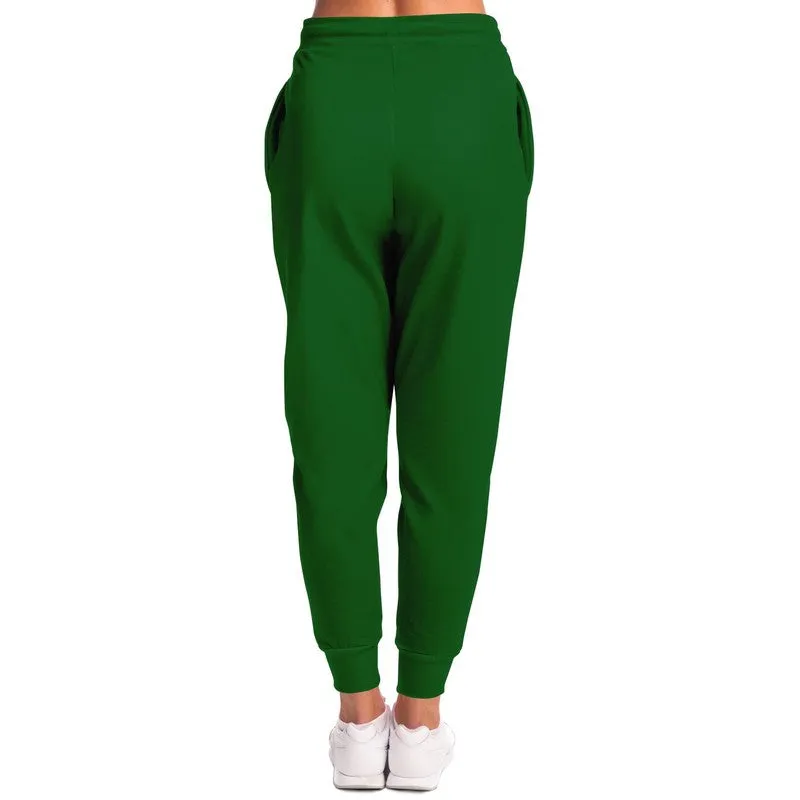 Medium Dark Green Joggers | Unisex | with PLUS sizes | Medium Dark Pure Green | C75M0Y100K60