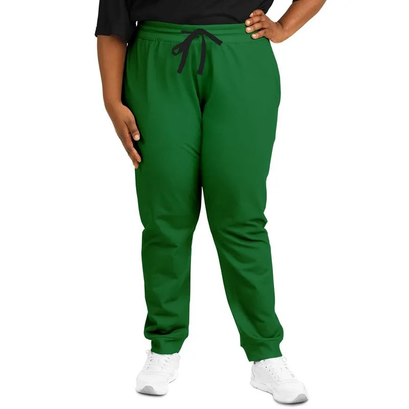 Medium Dark Green Joggers | Unisex | with PLUS sizes | Medium Dark Pure Green | C75M0Y100K60