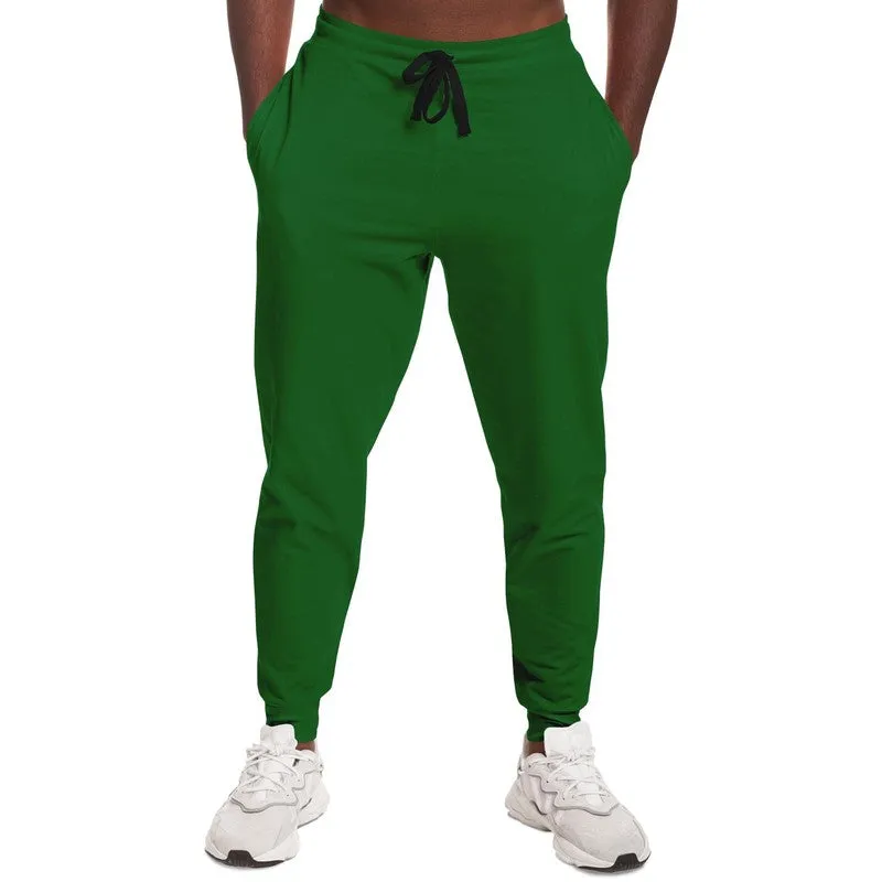 Medium Dark Green Joggers | Unisex | with PLUS sizes | Medium Dark Pure Green | C75M0Y100K60